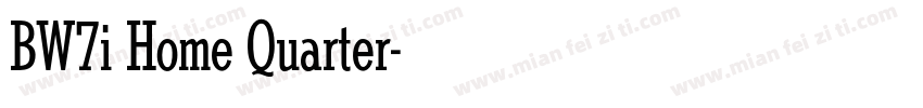 BW7i Home Quarter字体转换